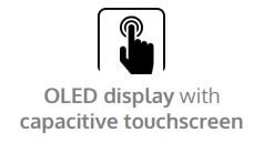 OLED display with capacitive touchscreen