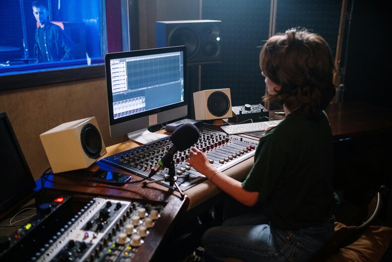 engineer in studio