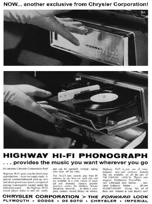 highway hi-fi vintage newspaper clipping