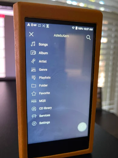 Astell&Kern DAP image of screen