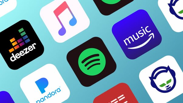 Various music streaming service icons