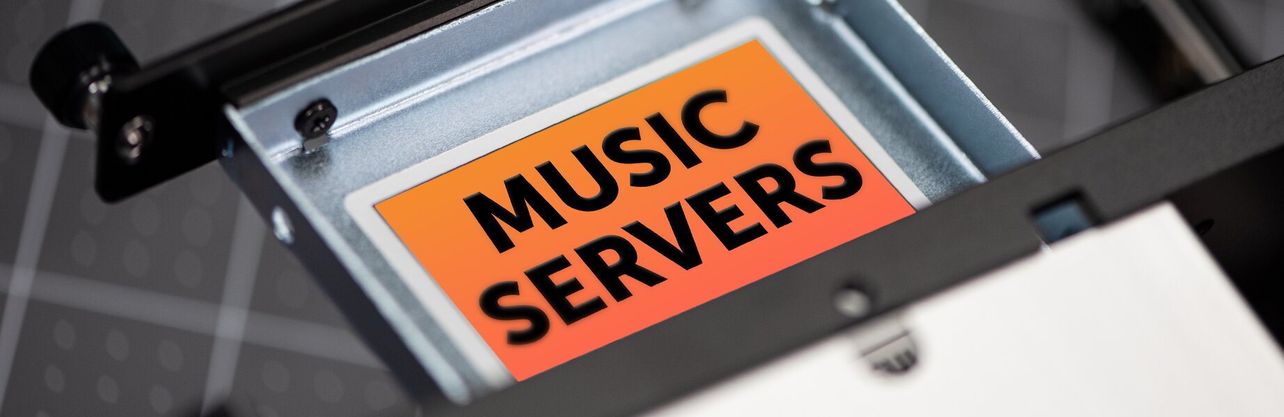 music servers close of up drive