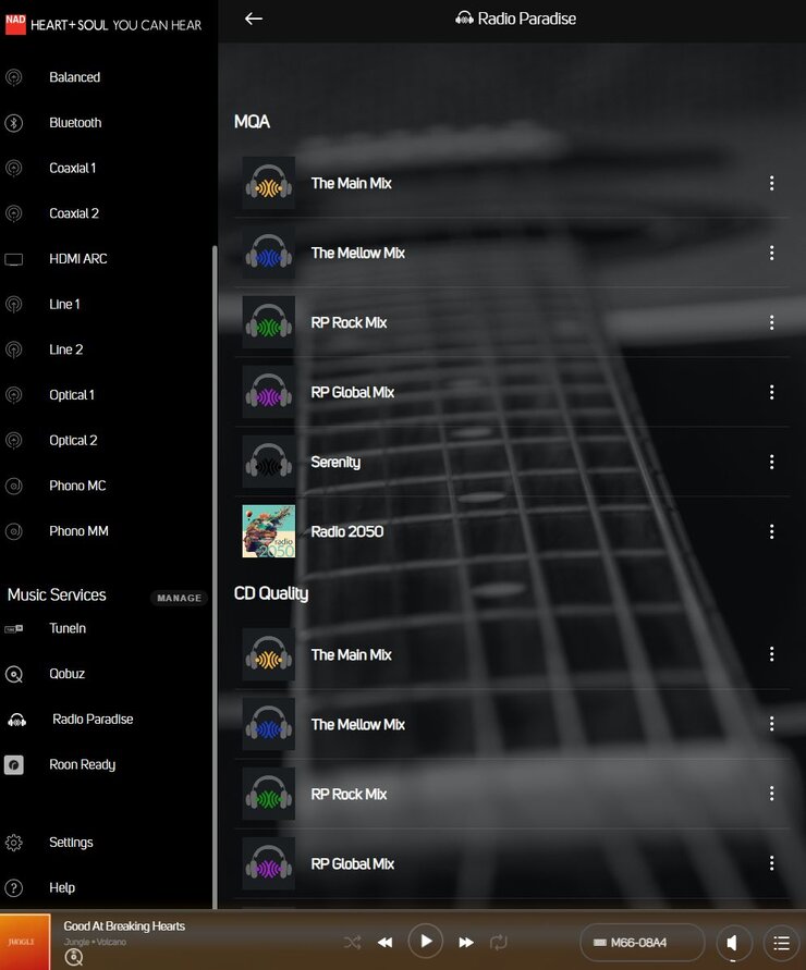 Bluesound BluOS Operating System screenshot