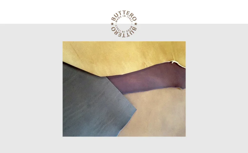 Buttero Leather logo and picture of leather 