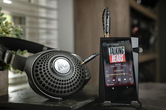 SR35 next to headphones