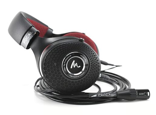 clear mg pro headphones with cable curled under