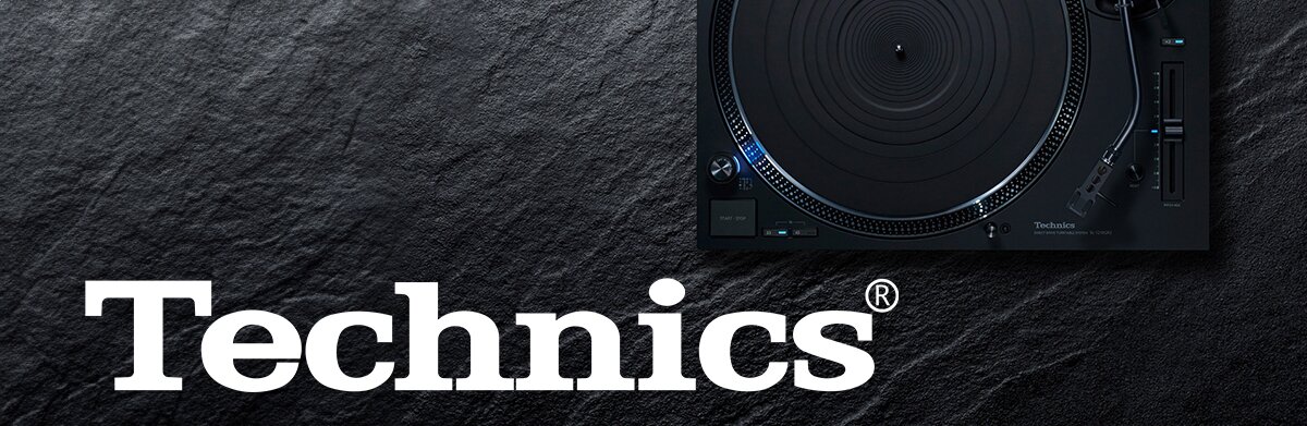 Technics banner with turntable
