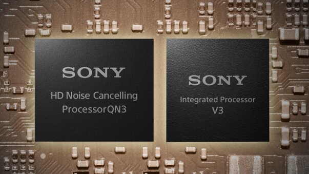 Sony HD Noise Cancelling processor chip and Sony Integrated processor V3 chip