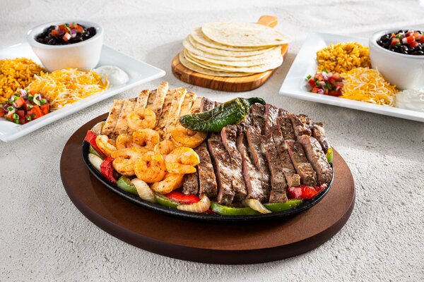 Chili's Fajitas for 2 with a shareable size Fajitas with a choice between Beef, Chicken and Steak
