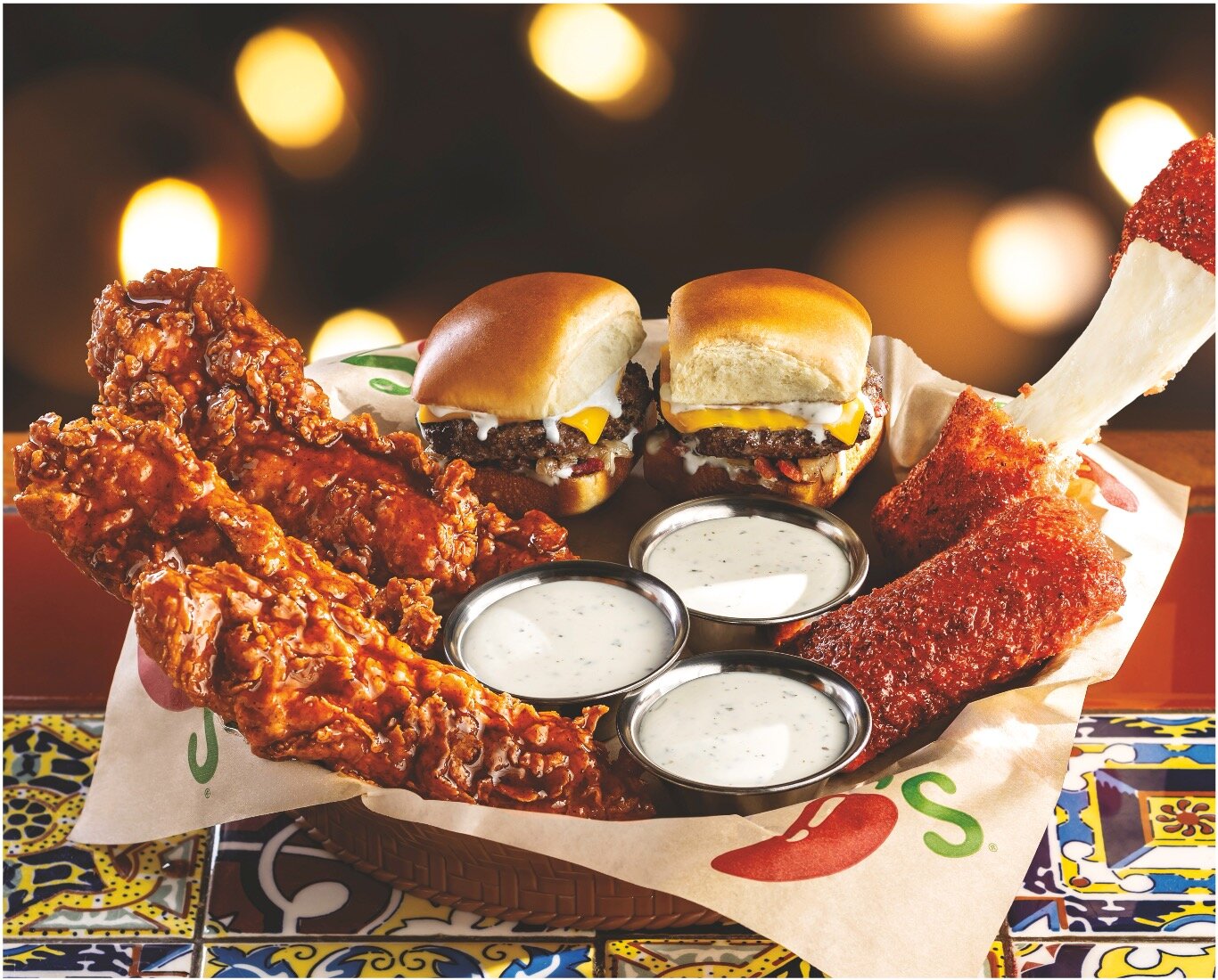 Chili's Viral Triper Dipper with Honey-Chipotle Chicken Crispers, Big Mouth Bites and Fried Mozzarella