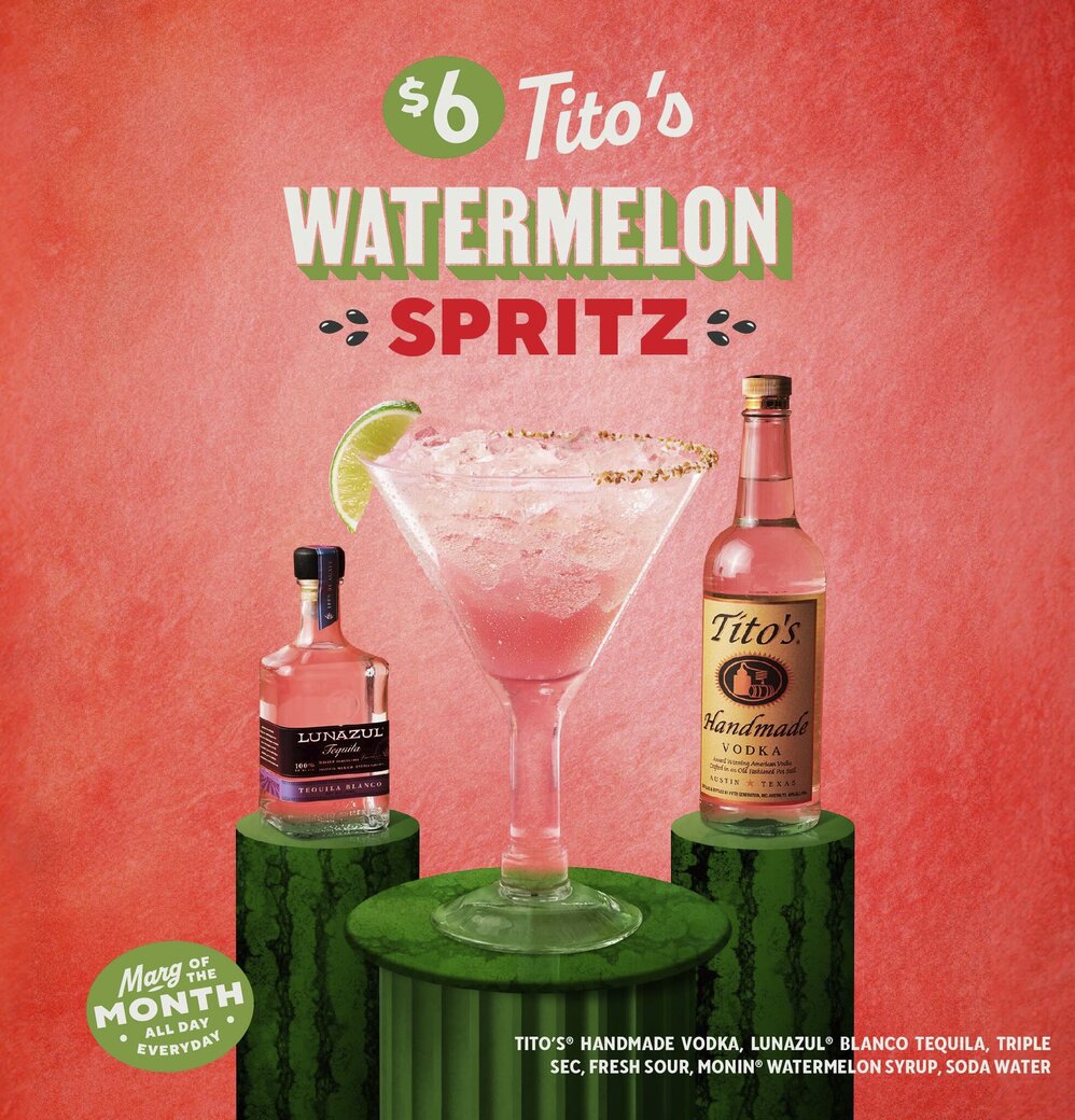 Chili's May Margarita of the Month - Tito's Watermelon Spritz