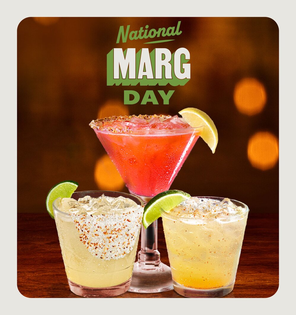 Image of several margaritas for National Margarita Day at Chili's Grill & Bar.