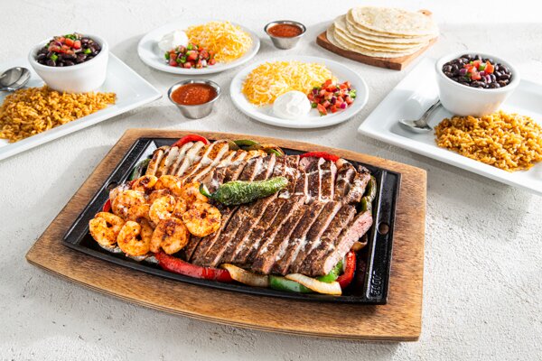 Chili's Fajitas for 2 with a shareable size Fajitas with a choice between Beef, Chicken and Steak