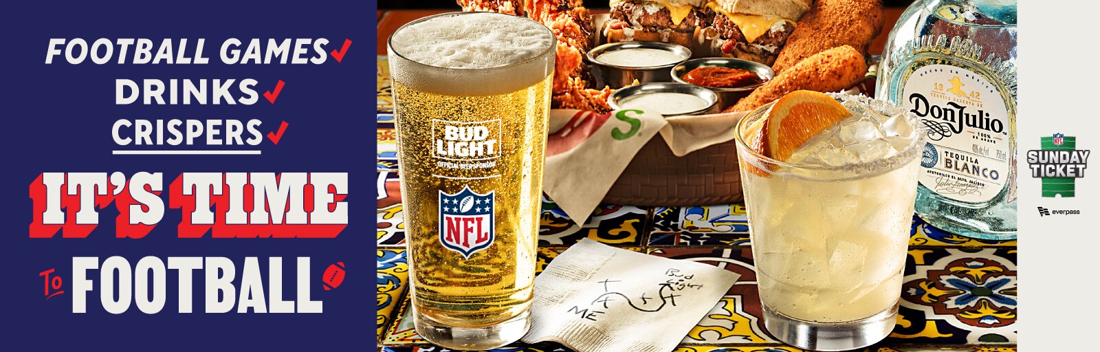 Chili's happy hour with NFL Sunday Ticket