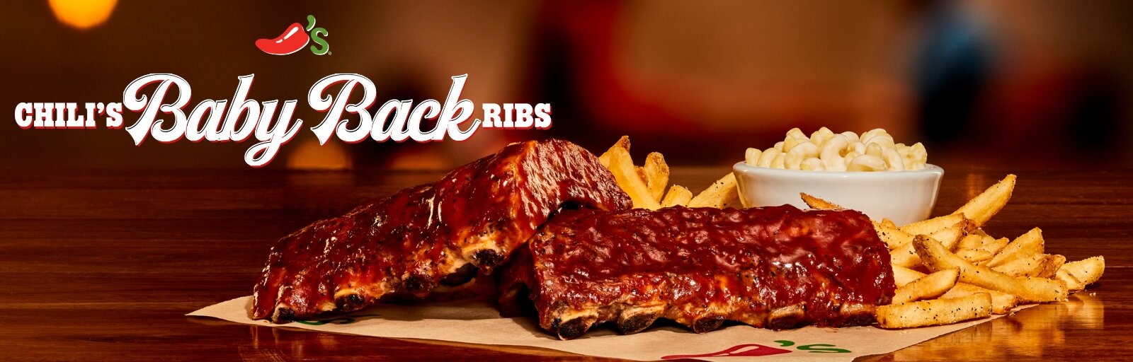 Chili's Baby Back Ribs with Fries and Mac & Cheese
