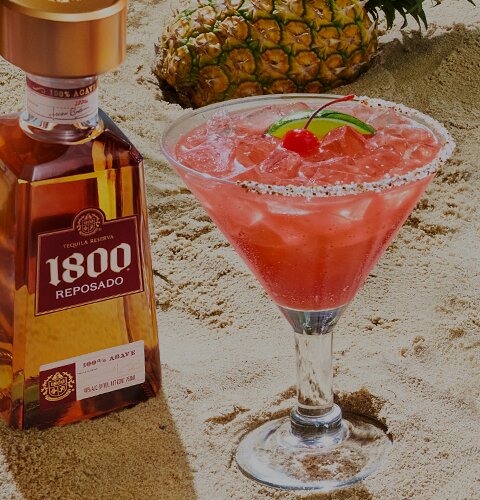 1800 Stay-Cay ‘Rita at Chili's with 1800 Reposado Tequila, Monin Coconut Syrup, grenadine, pineapple juice & fresh sour