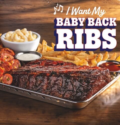 Chili's Baby Back Ribs with Fries and Mac & Cheese