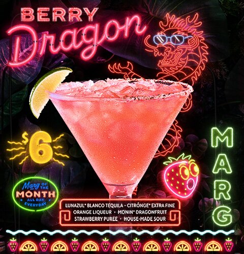 Chili's July Margarita of the Month - The Berry Dragon Marg