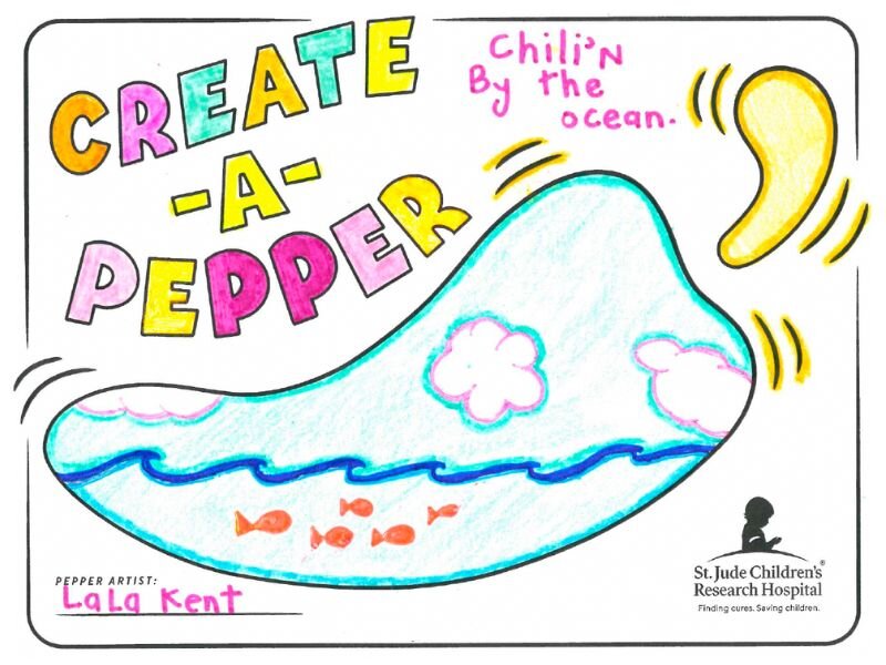 Chili's Memphis with St. Jude Create-A-Pepper Patient Artwork