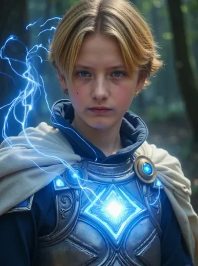 Fantasy AI portrait with recognizable facial features, ornate character design, dramatic ethereal lighting, otherworldly setting