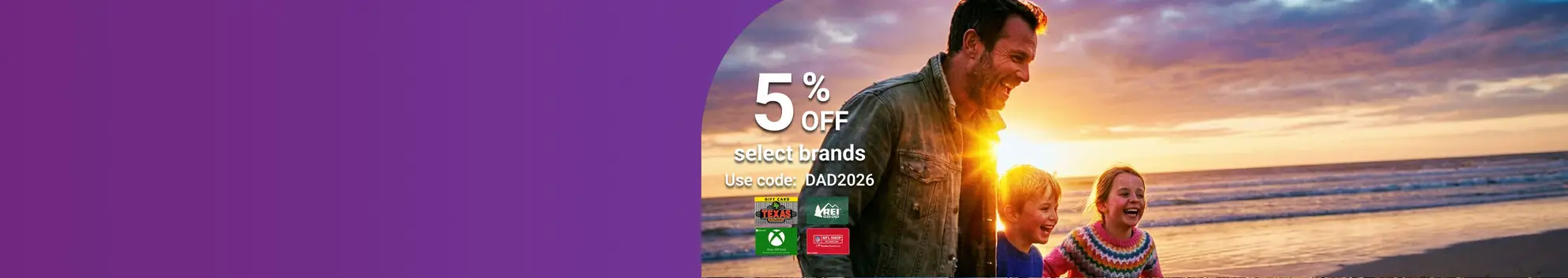 St. Patrick’s Day gift card promotion featuring father and son celebrating