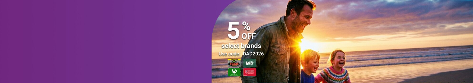 St. Patrick’s Day gift card promotion featuring father and son celebrating