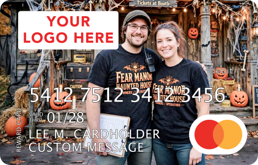 Mastercard Rewards card with a custom image