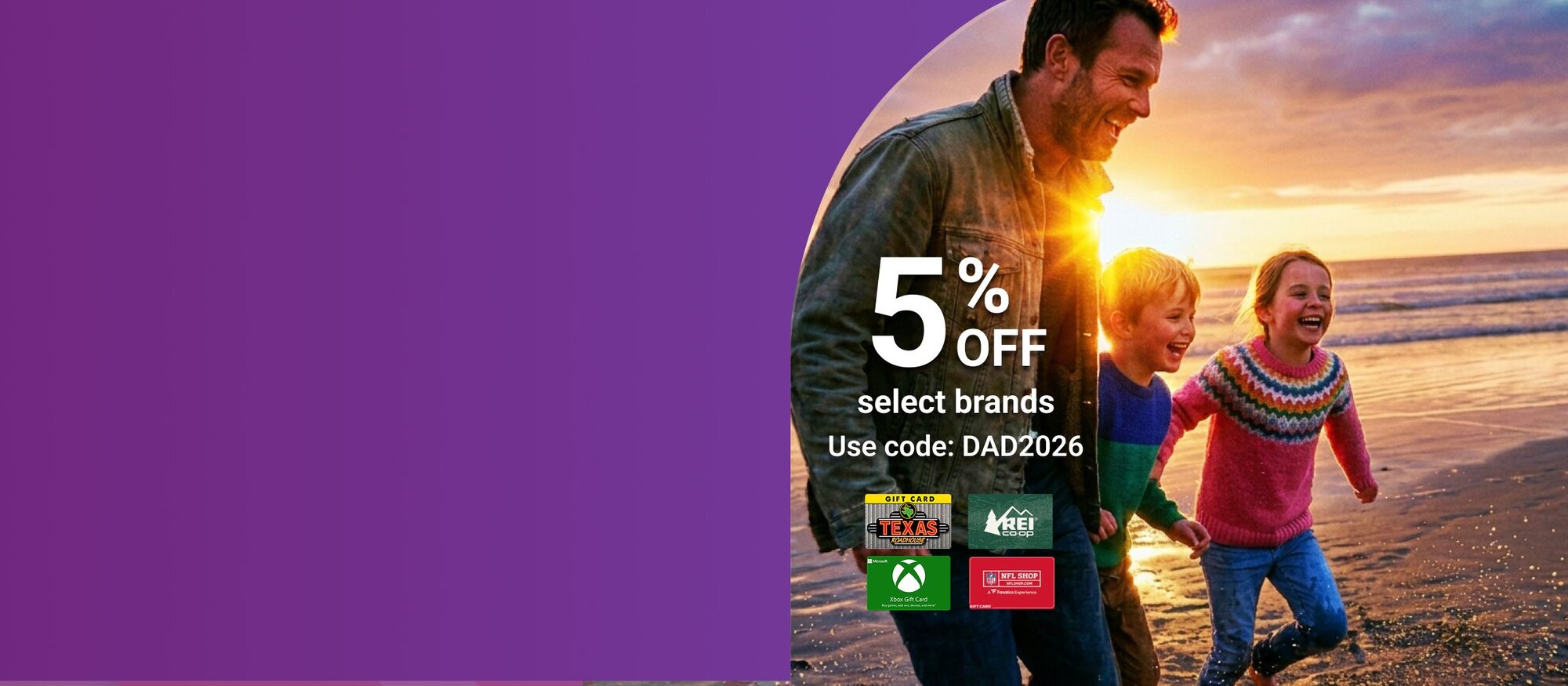 St. Patrick’s Day gift card promotion featuring father and son celebrating