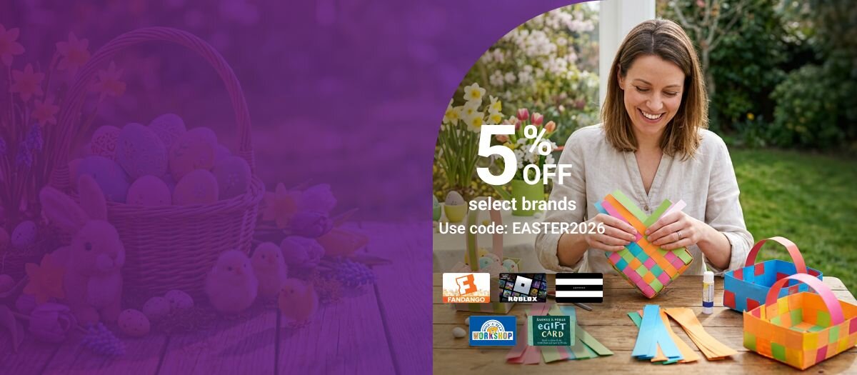 St. Patrick’s Day gift card promotion featuring father and son celebrating