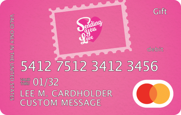 Mastercard gift card with custom image