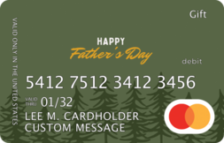 Mastercard gift card with custom image