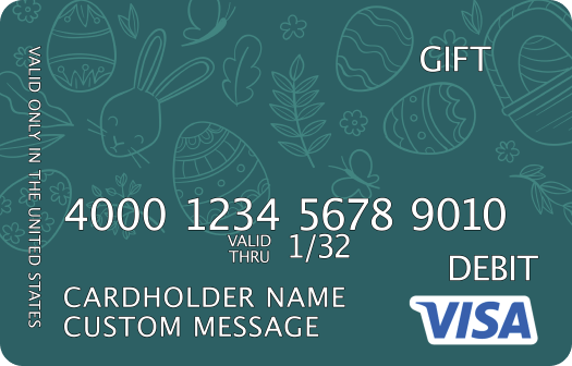 Visa gift card with a custom image