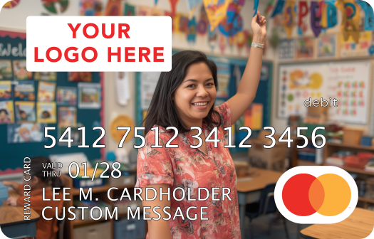 Mastercard Rewards card with a custom image