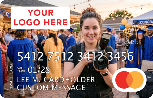 Mastercard Rewards card with a custom image