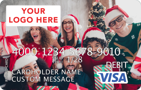 Visa Rewards card with a custom image