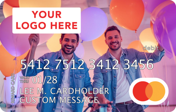 Mastercard Rewards card with a custom image