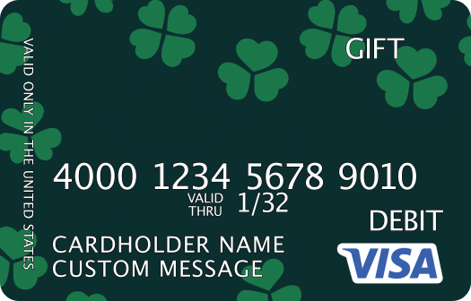Visa gift card with a custom image