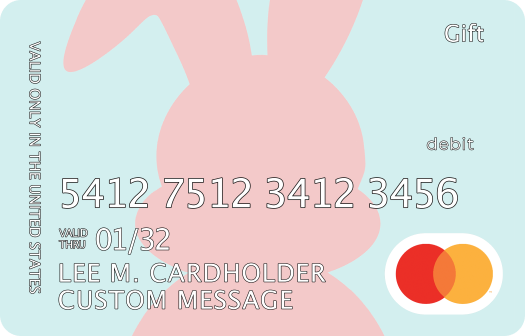 Mastercard gift card with custom image