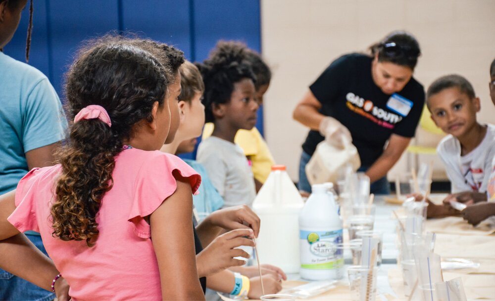 Gas South employee volunteers at YMCA event