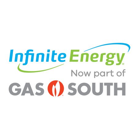 infinite energy logo alongside Gas South logo