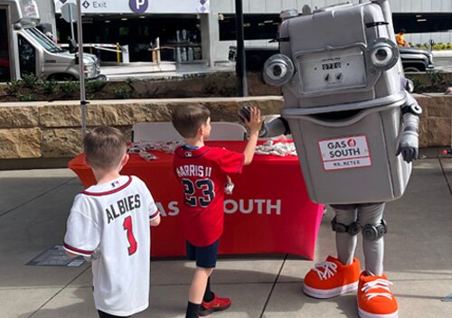 Mr. Meter at the Braves Game