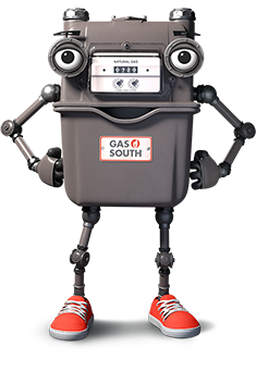 Mr. Meter with scarf waving