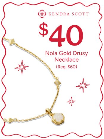 Special Price $40 Kendra Scott Nola Gold Drusy Necklace Reg. $60