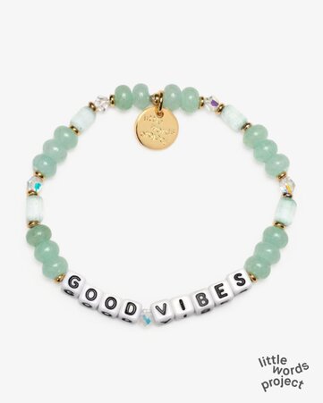 Good Vibes Beaded Letter Bracelet