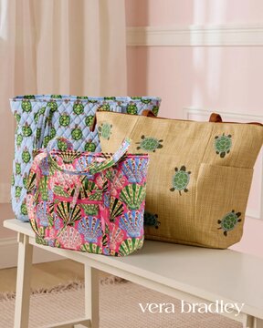 Image of Vera Bradley Spring Collection featuring Slow Dance and Cottage Shells