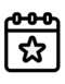 calendar icon with star