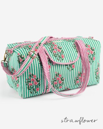 Image of Strawflower Rory Quilted Block Print Duffel