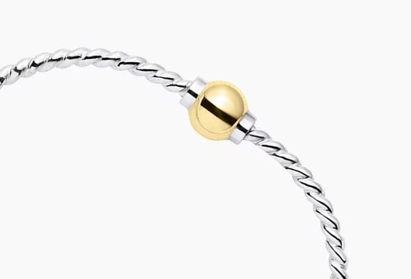 Cape Cod Jewelry Single Ball Twist Band Bracelet in Two-Tone