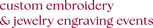chainstitch embroidery & jewelry engraving events