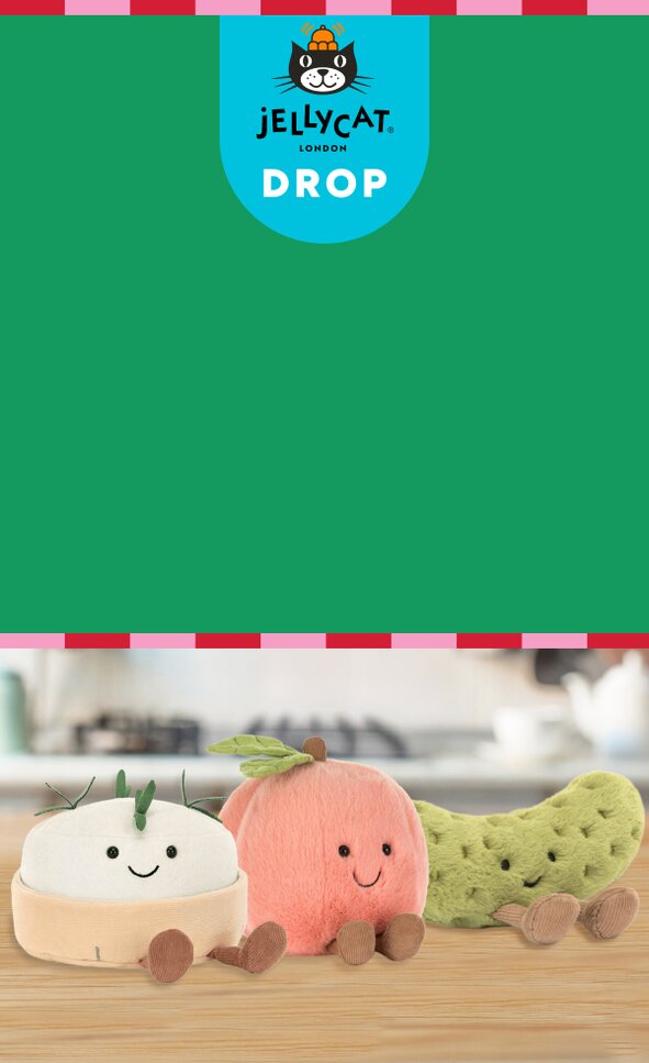 Jellycat Drop: Image of Pickle, Peach and Camembert Jellycat Amuseables